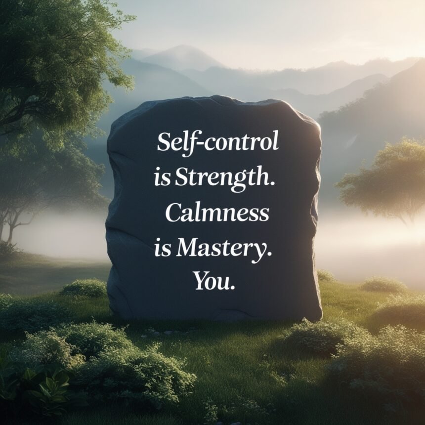 Self-Control Is Strength. Calmness Is Mastery. You – Tymoff